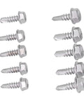 Self Drilling Screws Hex Head Stainless Steel 100 Pcs Set 4.2x13mm And 4.8x13mm Heavy Duty Fasteners For Metal And Wood Applications