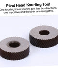 Pro Grade Knurling Tool Wheel Set for Lathe With Diagonal, Pivot Head, And Dual Wheel Options