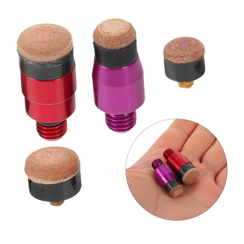4 Piece Car Dent Tool Kit With M8 Replaceable Hammer Heads, close-up of red and purple tips, compact auto repair set