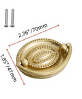 Solid Brass Vintage Drop Ring Pulls Set 2 Pack For Drawers Dresser Cupboards Wardrobes And Kitchen Cabinets With Single Hole Design Hand Polished Finish 70x47 Mm Retro Ring Pull Hardware For Furniture Restoration And New Installations