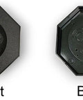 Vertical Siding Lamp Mounting Kit With Built In Octagon Box Black For Easy Install Outdoor Use Weatherproof And DIY Friendly For Outlets And Exterior Lights On Smooth Flat Surfaces front view black octagon