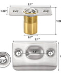 16 Pack Closet Door Ball Catch Set With Adjustable Ball Catches Strike Plates And Screws Stainless Steel Latch Drive Kit.