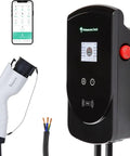 Hassle Free Level Two EV Charger 80Amp, 18.5 Ft Cord with display and connector for home charging station.