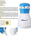 Fast Heat Instant Water Heater For Shower And Faucet 5400W 110V Electric Bath Heater with 3 Gear Adjustable Temperature shown