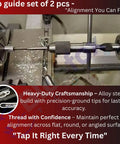 Spring Center Tap Guide Tool Set Of 2 for drill presses, lathes, milling machines. Alloy steel with adjustable tension.