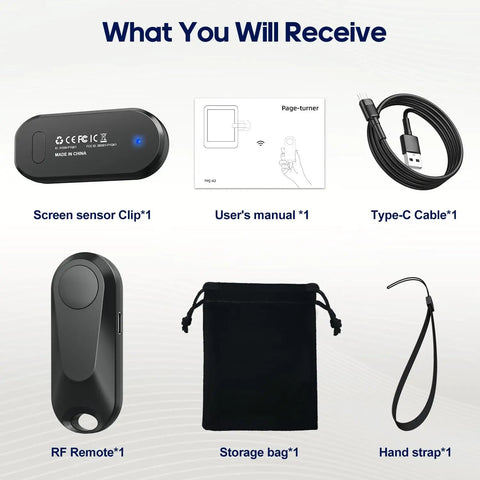Universal Page Turner Remote For Kindle Kobo And Most Touchscreen E Readers Handy Clicker product components and accessories.