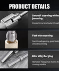 Heavy Duty Electric Drill Pipe Threader Kit For 1/2 Inch And 3/4 Inch PVC Pipes With Multi-Size Dies, showing smooth and fast thread openings.