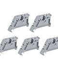 DIN Rail Mount Terminal Blocks End Stopper Screw Type Clamp Grey EW35 Pack Of 20 Heavy Duty Terminal Blocks For Distribution Panels