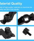 Close-up of Pool Valve Handle And Knob Kit For OV3 1500, black replacement parts, showing high-quality build and design.