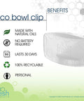 Eco Bowl Clip Air Freshener Honeysuckle Scent Versatile Design For Toilet Trash Cabinets And More Chemical Free Natural Oils