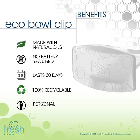 Eco Bowl Clip Air Freshener Honeysuckle Scent Versatile Design For Toilet Trash Cabinets And More Chemical Free Natural Oils