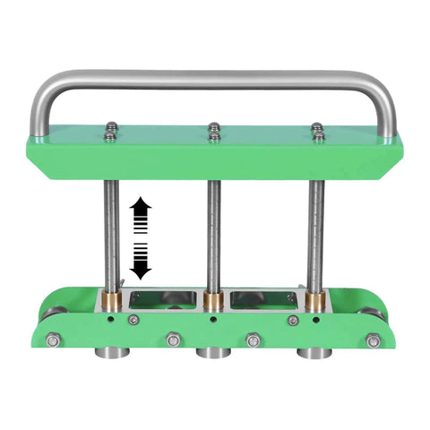 Green Sheet Metal Bender Station Disc Tool for roof metal bending 0.3 to 1.0 mm capacity, with steel rollers and V-shaped grips