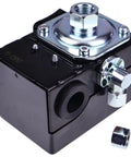 Side view of Pressure Switch For Ingersoll Rand SS5L5 Air Compressor 95-125 Psi Replacement Part 23474661-R No Fuss Install
