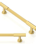 10 Pack Brushed Gold Cabinet Pulls 5 Inch 128mm Solid Heavy Duty Zinc Alloy Drawer Handles For Kitchen Cupboards And Cabinets