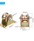 2 Pcs U Groove Pulley Wheel Casters 1 Inch Groove U Type For Sliding Gates Industrial Machinery And Wire Rope Rails 330 Lbs Load Capacity Galvanized Carbon Steel Wheel Diameter 30mm Slot 6x18mm