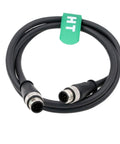 M12 A Coded 8 Pin Male to 8 Pin Male Shielded Signal Cable For Industrial Controls And Automation IO Link Profibus, black, 5m