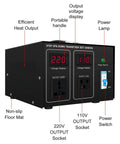 Beefy 3000W Step Up And Down Voltage Transformer Converter 110V To 120V To 220V To 240V for home appliances and travel