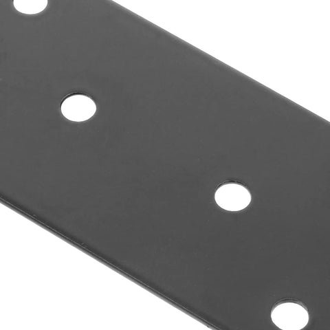 Close-up of 2 Pack Stainless Steel Flat Straight Braces Brackets Built Tough For Furniture Repair Mending Plate Heavy Duty