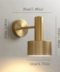 Modern Nordic Black Metal Wall Sconce Adjustable E26LED Spotlight Bedside Reading Lamp Minimalist Industrial Style Accent Lighting Fixture for Bedroom Living Room Hallway(Black) with dimensions on a wall.
