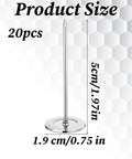 Heavy Duty Upholstery Tacks 20 Piece Pack Silver Flat Head showing size measurement of 1.9cm x 5cm on a white background.