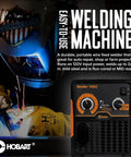 140EZ 120V Wire Feed MIG Welder With Spool Gun For Aluminum, Flux Core And MIG, control panel with EZ mode dial