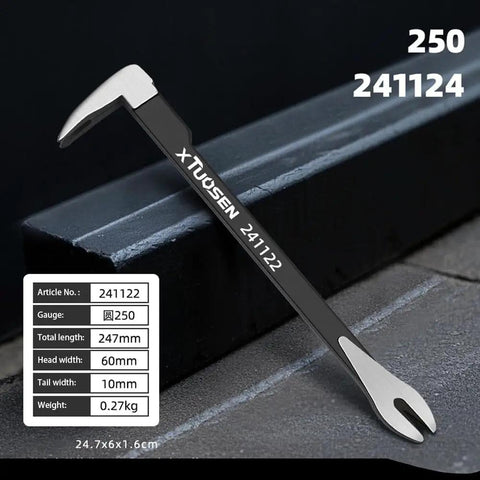 11.8 Inch Cats Paw Nail Puller Crowbar for Home Remodeling and Woodworking Pry Bar on construction site