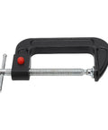 Heavy Duty 4 Inch C Clamp Made From High Carbon Steel With Sliding T Handle For Woodworking Welding And Auto Repair Jobs, side view.
