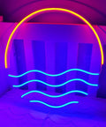 Tropical Sunset Sea LED Neon Sign 12x12 Inches Handmade Wall Decor USB Powered Night Light For Bedroom Living Room Kitchen With Sturdy Acrylic And Bright Red Glow For Cozy Ambient Mood Lighting
