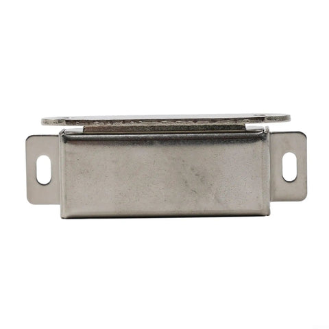 Side view of Heavy Duty Magnetic Door Catch 40kg Pull Stainless Steel Cabinet Latch For Kitchen Cupboard Garage RV Boat Silver 1 Pack