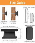 Size guide for 10 Pack Square Matte Black Cabinet Knobs For Kitchen Cabinets And Drawers, with dimensions and screws.