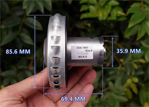 Top Tier Rs 545 High Power Electric Fan Motor Featuring A Reliable Ball Bearing Design dimensions shown with measurements.