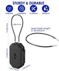 Waterproof 4 Digit Lock Box With Removable Cable Portable Anti Theft Safe For Travel Gym Beach Dorms with dimensions and features