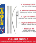 Kickass Advertising Flag And Pole Kit For Shops And Mechanics All In One Outdoor Signage Solution with flag, pole, spike