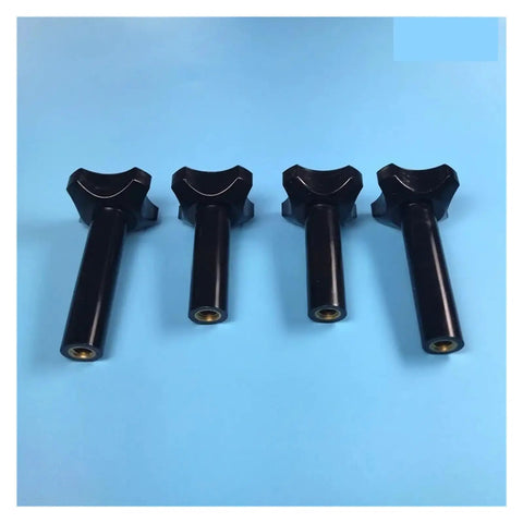 No Sweat M8 Black Hex Nuts And Secure Fastening Kit For Soft Serve Machines And Ice Cream Makers, 4 black plastic locking nuts.