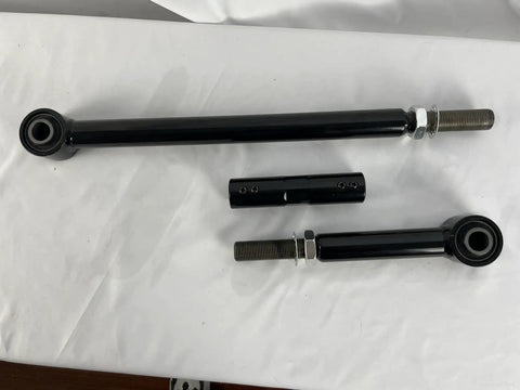 Front Adjustable Track Panhard Bar For Ford F Series 1999 To 2004 F250 F350 Super Duty And 2000 To 2005 Excursion, 2 To 6 Inch Lift Replacement, Forged Steel With Self Lubricating Bushings, Heavy Duty Adjustable Track Bar with bushings and threaded ends