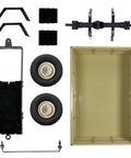 Rock Solid One Twelfth Scale Unimog Rc Truck Cargo Trailer Drop In Replacement Parts heavy duty plastic parts and wheels.