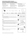 Cabinet hardware installation instructions guide with illustrations and recommended tools list.