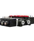 Timunr hydraulic 3-spool solenoid valve; black body with red-top coil housings.