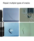 Windshield Crack Repair Kit for Chips and Cracks, 2025 Upgrade Glass Repair Liquid shown with various crack types on windshields