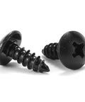 Heavy Duty 8 By 3 8 Truss Head Wood Screws With Phillips Recess 304 Stainless Steel Self Tapping Fasteners Black Oxide Finish