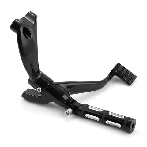 Ride Ready Forward Control Foot Pegs And Lever Linkage Kit For Harley Sportster XL Models 2014 2022 Fits Super Low XL1200T Seventy Two XL1200V Forty Eight XL1200X XL883 Custom Shifter And Brake Levers Included, black aluminum left-side foot peg and lever assembly