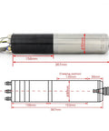 Heavy Duty Cnc Router 1.8Kw Water Cooled Spindle Motor With Automatic Tool Change Iso20 Er20 24000Rpm detailed dimensions diagram.