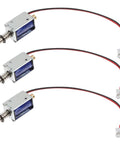 3 Pack Push Pull Electromagnet Kit Waterproof DC 12V Solenoid With Magnetic Iron Core For Linear Type Motor Starters DIY Maker Projects
