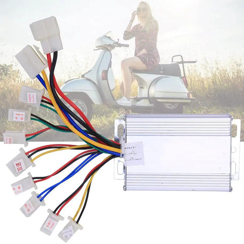 Beefy 500W Brushed Motor Controller For 36V Electric Bikes With Aluminum Alloy Housing And Heat Dissipation Grooves