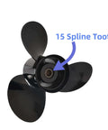 Mercury Fourteen And A Half By Nineteen Outboard Propeller With Hub Kit Three Blade Right Hand Pitch Nineteen Fifteen Spline