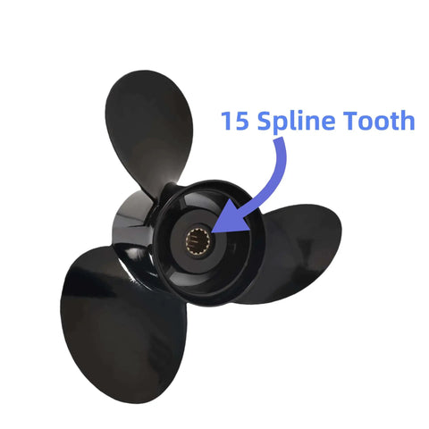 Mercury Fourteen And A Half By Nineteen Outboard Propeller With Hub Kit Three Blade Right Hand Pitch Nineteen Fifteen Spline