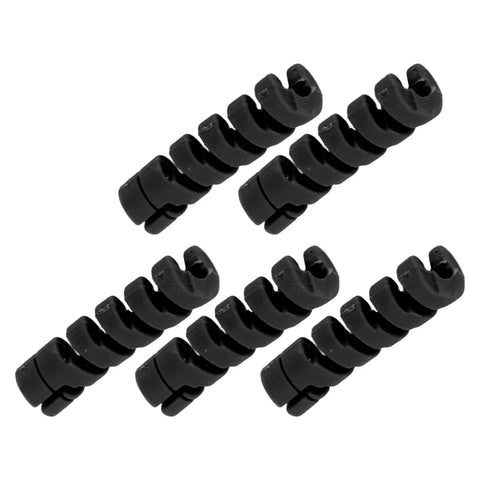 High Performance Bike Cable Sleeve Kit With Rubber Housing Covers For 4 To 5mm Lines Plus Anti Friction Spiral Design Protects Road And Mountain Bikes From Wear Daily, 5 black sleeves