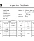 NIST Traceable Inspection Certificate for Stainless Steel Dial Caliper Built Tough For 0-6 Inch Measurements With Shockproof Dial Indicator