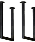 Beefy Heavy Duty Metal Ceiling Mount Shelf Brackets With Screws solid black iron construction, two pack, for kitchen storage and wine display.