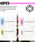 Self Service Tire Plugs Kit With Screwdriver 60Pcs Universal Emergency Tire Repair Tool Screw In Puncture Fix Kit For Cars Quick 10 Second Patch Car Accessories with color-coded puncture sizes on tire image